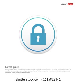 Web Lock Icon Hexa White Background icon template - Free vector icon