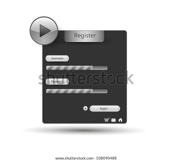 Web Login Banner Stock Vector Royalty Free 108090488