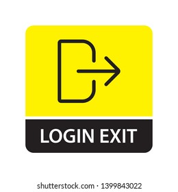 Web login exit icon for web and mobile