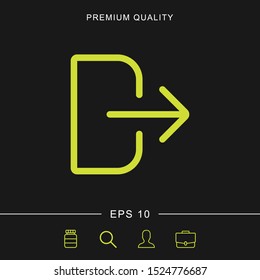 Web login exit icon for web and mobile