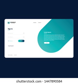 Web login form design template
