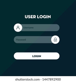 Web login form design template