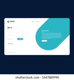 Web login form template design
