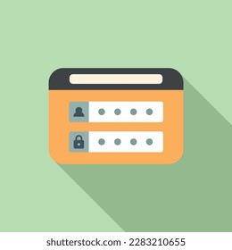Web login icon flat vector. Internet interface. Website pin