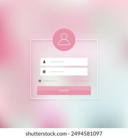 pantalla de Página de inicio de sesión de Web Plantilla permanecer conectado Vector