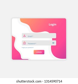 web login ui design vector
