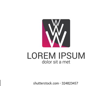 Web logo template. Easy to change colors.