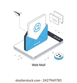 Web Mail isometric stock illustration. EPS File stock illustration