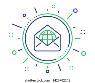 Web Mail line icon. Message correspondence sign. E-mail symbol. Quality design elements. Technology web Mail button. Editable stroke. Vector