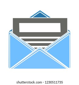web mail message isolated vector - postal message illustration sign . correspondence buttons sign symbol