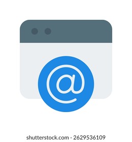 Web Mail Vector Icon for Online Email and Paperless Communication. Cloud message delivery icon, web-based mail and email access. flat Icon
