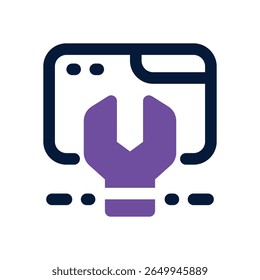 web maintenance duotone icon. Sleek and modern vector icon for websites, mobile apps, marketing materials, and corporate design. Fully scalable and ready to use.