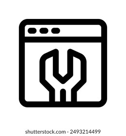 web maintenance icon. vector line icon for your website, mobile, presentation, and logo design.