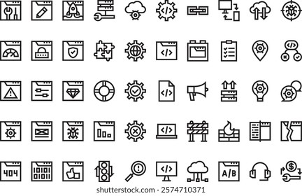 Web maintenance icons High-Quality Vector Icons Collection with Editable Stroke. Ideal for Professional and Creative Projects