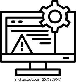 Web Maintenance Line Vector Icon Design