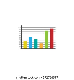 Web marketing analytics flat icon, seo & development, Statistic sign, a colorful solid pattern on a white background, eps 10.