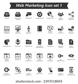Web Marketing Icon Set 1, Vector Graphics