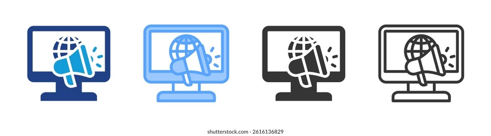 Web Marketing icon set multiple style collection