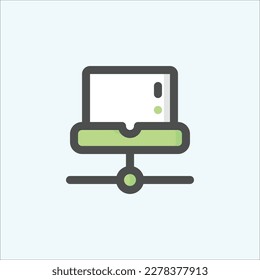  web marketing, network icon, isolated colored outline icon in light background, perfect for website, blog, logo, graphic design, social media, UI, mobile app