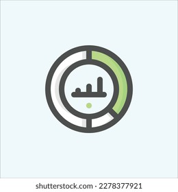  web marketing, statistic  icon, isolated colored outline icon in light background, perfect for website, blog, logo, graphic design, social media, UI, mobile app