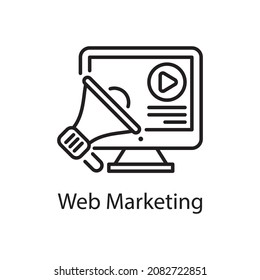 Web Marketing vector outline Icon Design illustration. Web And Mobile Application Symbol on White background EPS 10 File