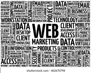 Web Marketing word cloud concept