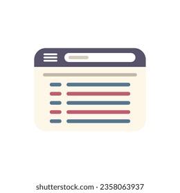 Vector plano de icono de foro de medios web. Chat en línea. Reunión social aislada
