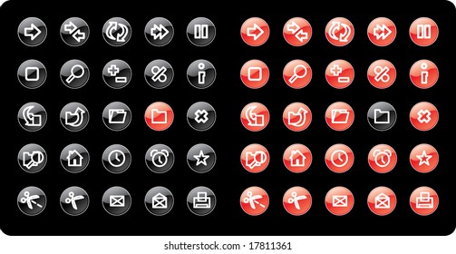 Web and media icon set. Part 1.