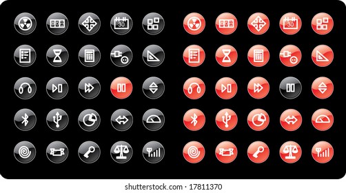 Web and media icon set. Part 4.