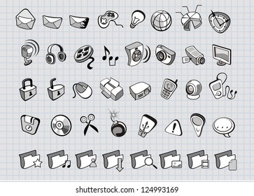 web and media icons