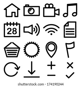 Web and media icons