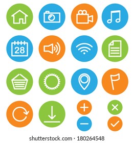 Web and media icons