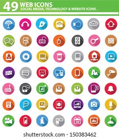 Web media icons,graphic design,vector
