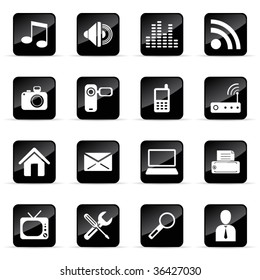 Web and media vector icon (set 1)