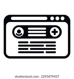 Web medical card icon simple vector. Doctor patient. Online clinic