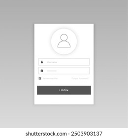 Webmitglied-Anmeldeformularvorlage für Website-Zugriffsvektor