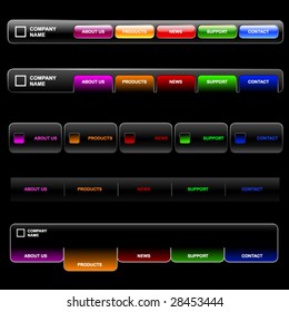 Basic Ui Elements Kit Dropdown Menu Stock Vector (Royalty Free ...