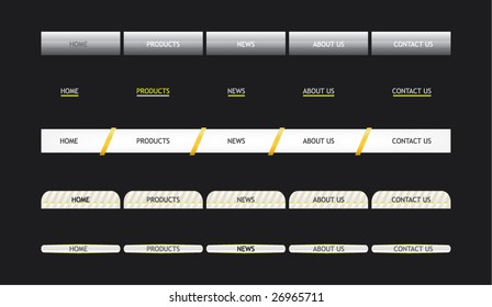 web menu bars