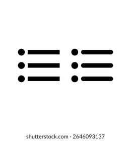 Web menu black icon and symbol design on white background