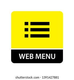 Web menu icon for web and mobile