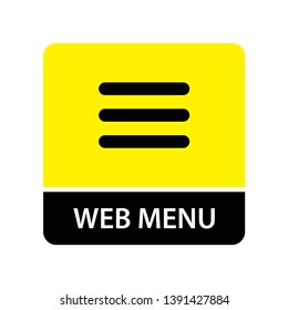 Web menu icon for web and mobile