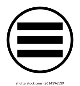Web menu icon on white background.