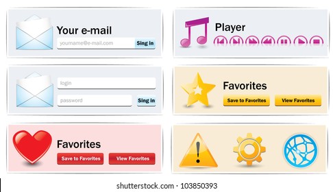 Web menu icons
