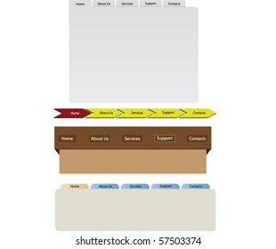web menu set