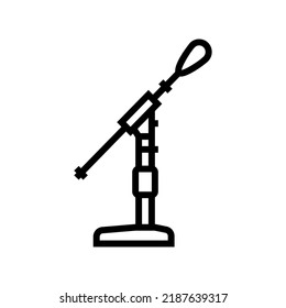 web mic microphone line icon vector. web mic microphone sign. isolated contour symbol black illustration