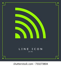 Web minimal vector icon. Network flat line icon for websites and mobile minimalistic flat design.