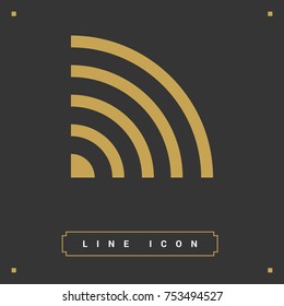 Web minimal vector icon. Network flat line icon for websites and mobile minimalistic flat design.