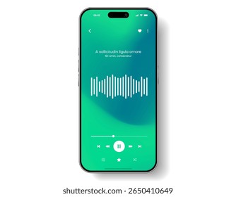 Web mobile application interface for music player application for mobile app, business, website. Sound app UI UX GUI template. Responsive website wireframes. Web design UI kit. Music Dashboard.