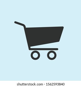 For Web And Mobile Applications Gray Shoping Cart Flat Vector Icon