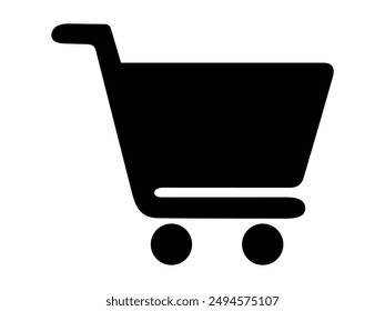 For Web and Mobile applications gray shoping cart flat vector icon